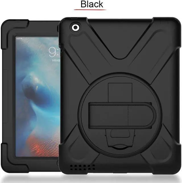 Alt view image 2 of 7 - iPad 2 Case iPad 3 Case iPad 4 Case Heavy Duty Rugged Protective Case With Hand Grip Shoulder Strap & 360° Stand Shock Kids Proof Three Layer Hard Cover For Tablet Apple iPad 2 3 4th Gen