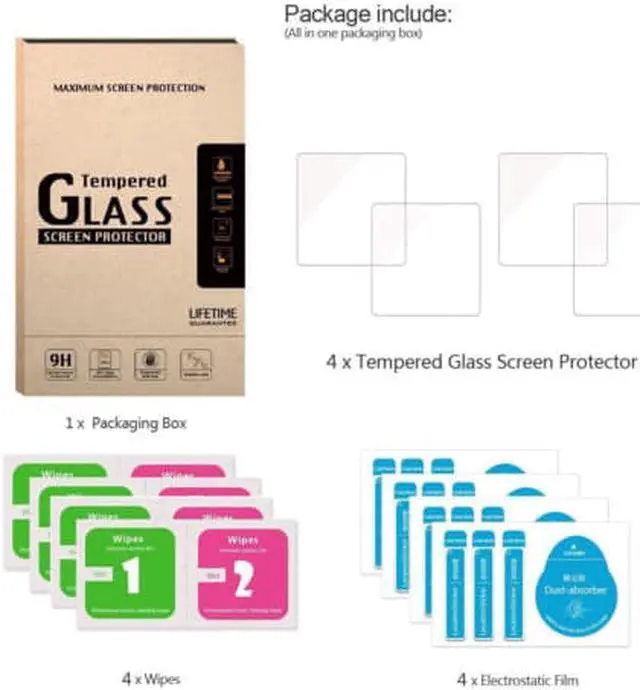 Alt view image 7 of 7 - 4 Packs Tempered Glass Screen Protector for Fitbit Blaze Smart Watch [0.3mm 2.5D High Definition 9H] Premium Clear Screen Protective Film for Fitbit Blaze