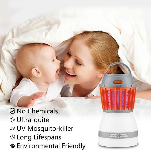 Alt view image 6 of 7 - [Newest Version] Bug Zapper 2 In 1 Night LED Light Bulb Lamp & Mosquito Zapper Repellent| Waterproof,Compact, 2200mAh Rechargeable & Portable| For Indoor & Outdoors, Home & Traveling