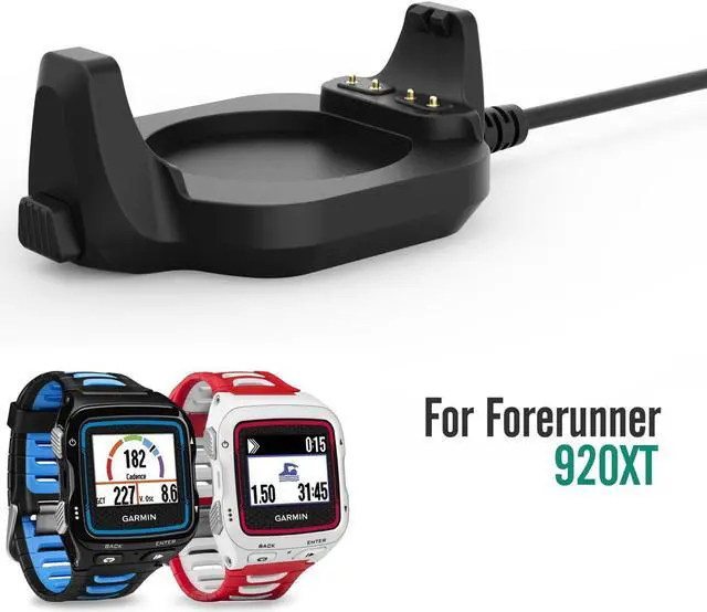 Alt view image 3 of 6 - Garmin Forerunner 920XT Charger Dock, USB Data Sync Charge Cradle Dock Charger with 1M Charging Cable for Garmin Forerunner 920XT Smart Watch, Black