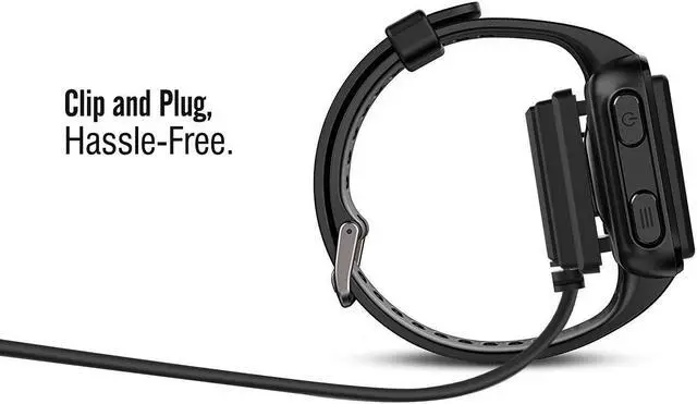 Alt view image 4 of 6 - Garmin Forerunner 35 Charger Clip USB Data Sync Charge Cradle Dock Charger Clip Charging Cable for Garmin Forerunner 35 / 230 / 235XT / 630 / 735XT / Approach S20 Smart Watch Black