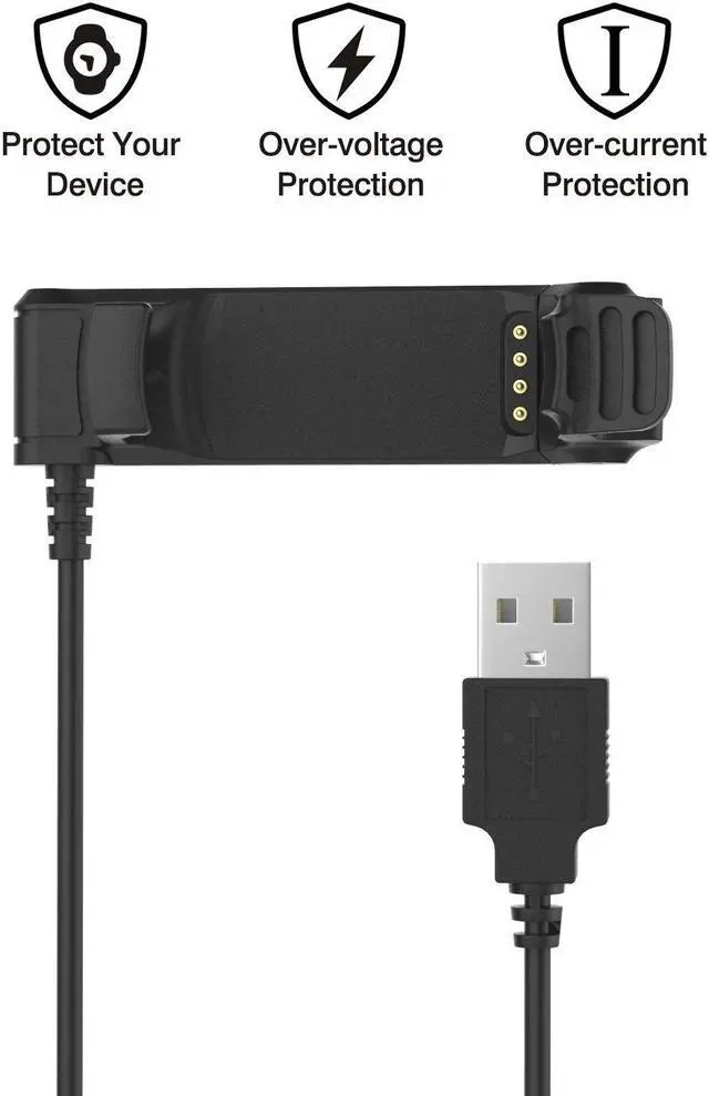 Alt view image 4 of 6 - Garmin Forerunner 220 Charger Dock USB Data Sync Charge Cradle Dock Charger with 1M Charging Cable for Garmin Forerunner 220 Smart Watch Black