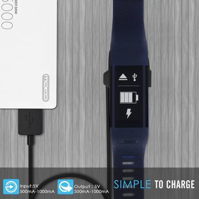 Alt view image 6 of 7 - Garmin Vivosmart HR Charger Replacement USB Charging Cable Cord for Garmin Vivosmart HR / Garmin Vivosmart HR+Plus
