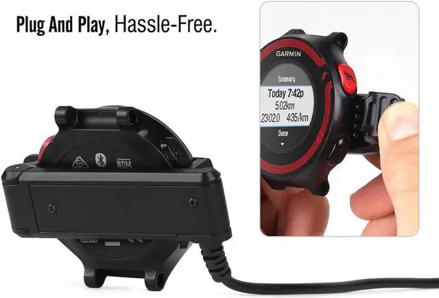 Alt view image 2 of 6 - Garmin Forerunner 220 Charger Dock, USB Data Sync Charge Cradle Dock Charger with 1M Charging Cable for Garmin Forerunner 220 Smart Watch, Black