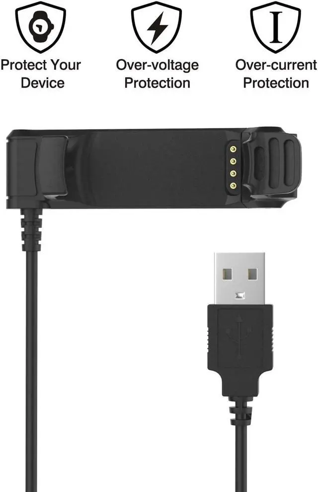 Alt view image 6 of 6 - Garmin Forerunner 220 Charger Dock, USB Data Sync Charge Cradle Dock Charger with 1M Charging Cable for Garmin Forerunner 220 Smart Watch, Black