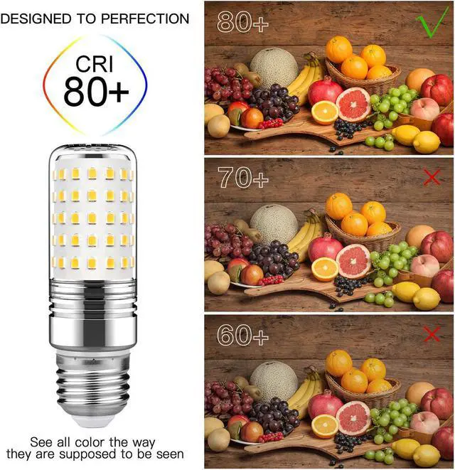 Alt view image 4 of 7 - 15W LED Cylindrical Bulb,E26 LED Candelabra Light Bulbs 120 Watt Equivalent,1500lm, Warm White 3000K LED Chandelier Bulbs, Non-Dimmable LED Lamp(3-Pack)