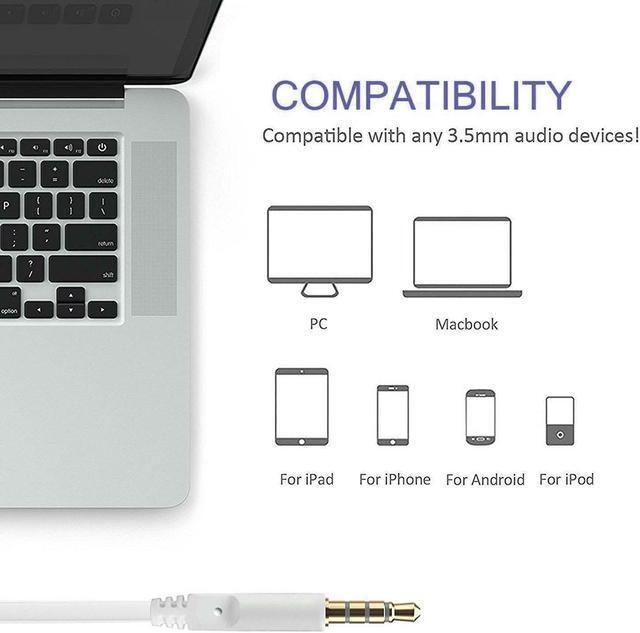 Alt view image 3 of 5 - Earbuds, Headphones with Microphone New Earphones for apple iPhone 6s 6 Plus 5s 5 4s 4 SE iPad iPod 7 and all 3.5mm Headphones devices. (white) 2 Pack