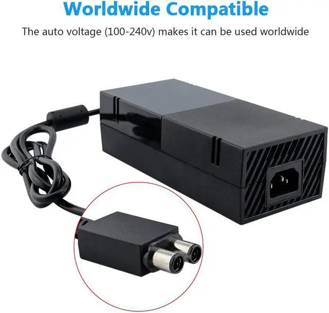 Alt view image 3 of 7 - Xbox One Power Supply Brick [LATEST VERSION] AC Adapter Power Supply Cord Replacement Charger AC Power cord for Microsoft Xbox One Console