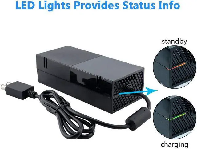 Alt view image 4 of 7 - Xbox One Power Supply Brick [LATEST VERSION] AC Adapter Power Supply Cord Replacement Charger AC Power cord for Microsoft Xbox One Console