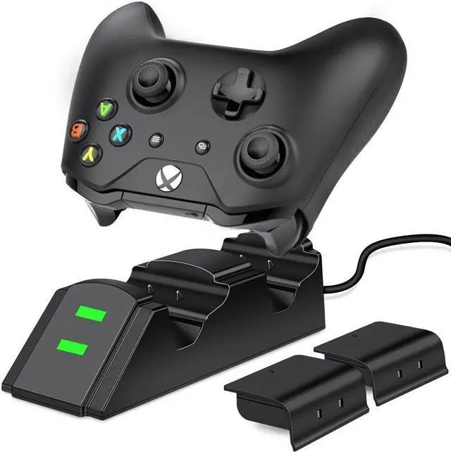 Main image of Xbox One Controller Dual Charger Dual Xbox One / One S / One X / Xbox Elite Controller Charger Charging Station Dock with 2 x 600 mAh Rechargeable Battery Packs