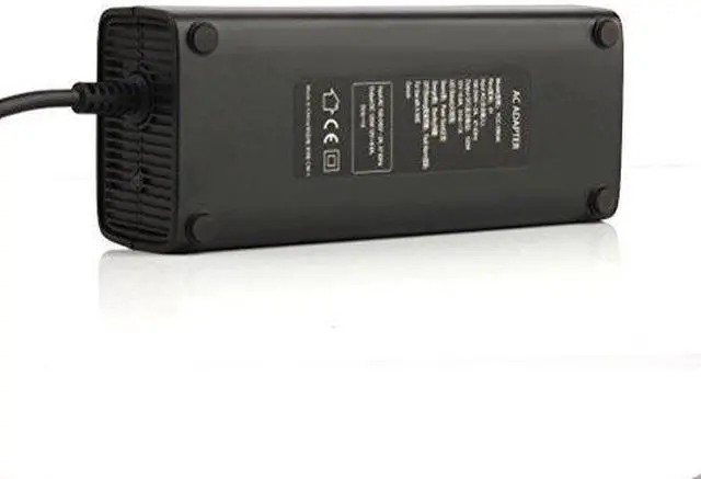 Alt view image 7 of 7 - XBOX 360 E Power Supply Power Supply Cord AC Adapter Replacement Charger for Xbox 360 E 100-240V Auto Voltage Black