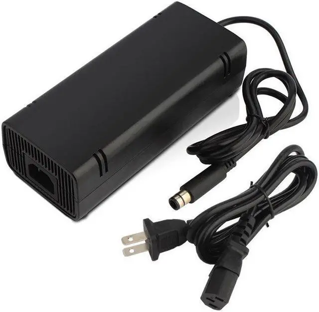 Alt view image 3 of 7 - XBOX 360 E Power Supply Power Supply Cord AC Adapter Replacement Charger for Xbox 360 E 100-240V Auto Voltage Black