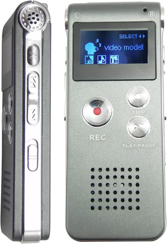 Alt view image 2 of 5 - Digital Voice Recorder 8GB Audio Sound Recorder Voice Activated Dictaphone for Meeting, lecture with MP3 Player - Rapid Recording, Up to 30 Hrs Recording Time