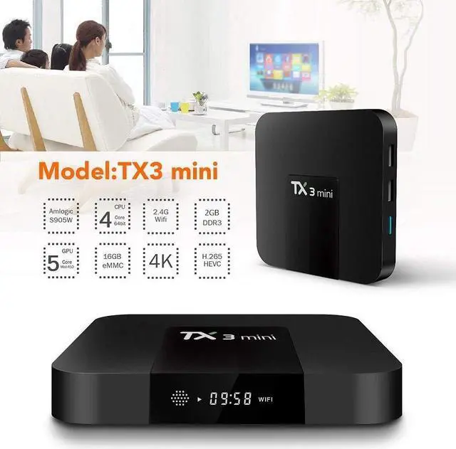Alt view image 5 of 7 - Android TV Box Android 7.1 TV Box TX3 Mini 2GB 16GB Amlogic S905W Quad core 64 Bits WIFI Smart 4K TV Box