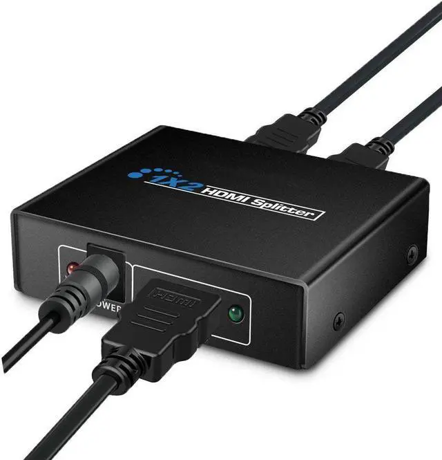 Alt view image 7 of 7 - HDMI Splitter 1x2 1 Input 2 Output HDMI Amplifier HDMI Switch Box Hub HDMI Signal Distributor Connector Repeater Support 3D Full HD 1080p For PS4 XBOX 360 DVD Blu-ray TV DVD Monitor Projector