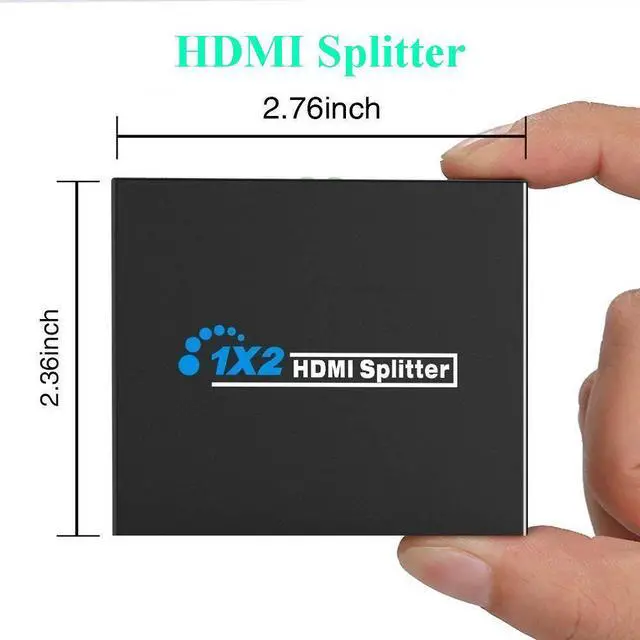 Alt view image 2 of 7 - HDMI Splitter 1x2 1 Input 2 Output HDMI Amplifier HDMI Switch Box Hub HDMI Signal Distributor Connector Repeater Support 3D Full HD 1080p For PS4 XBOX 360 DVD Blu-ray TV DVD Monitor Projector