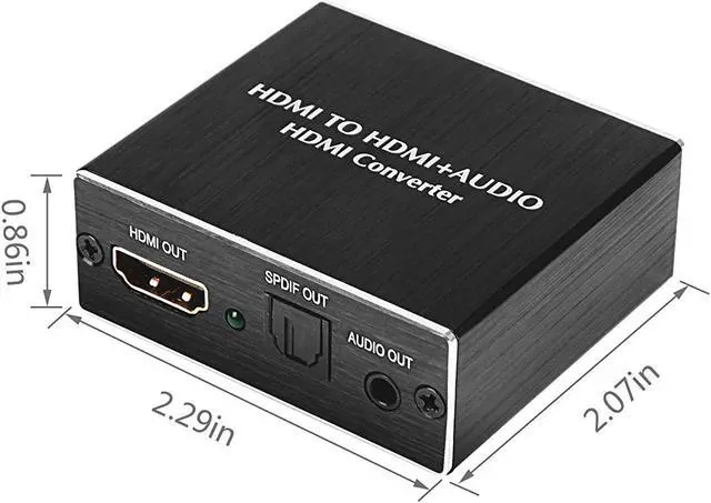 Alt view image 2 of 6 - 4K x 2K 3D HDMI to HDMI and Optical SPDIF + 3.5mm Stereo Audio Extractor Converter HDMI Audio Splitter Adapter for Blue-ray PC Laptop Xbox One HDTV