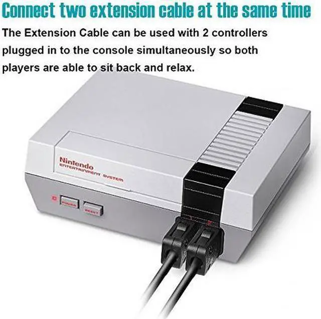 Alt view image 4 of 6 - SNES Classic Controller Extension Cable 3M/10ft (2-PACK), SNES Extension Power Cord for Super Nintendo SNES Classic Edition Controller (2017) and Mini NES Classic Edition (2016)
