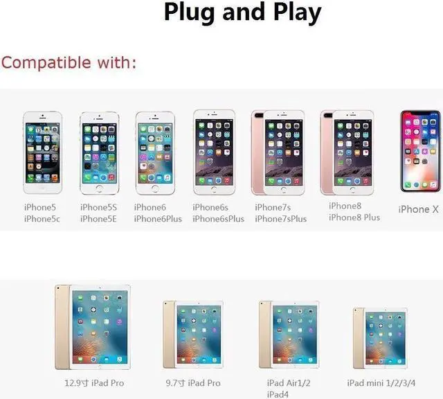 Alt view image 4 of 6 - Lighting to HDMI Adapter Digital AV Adapter Cable For iPhone X 5 6 7 8 plus iPad