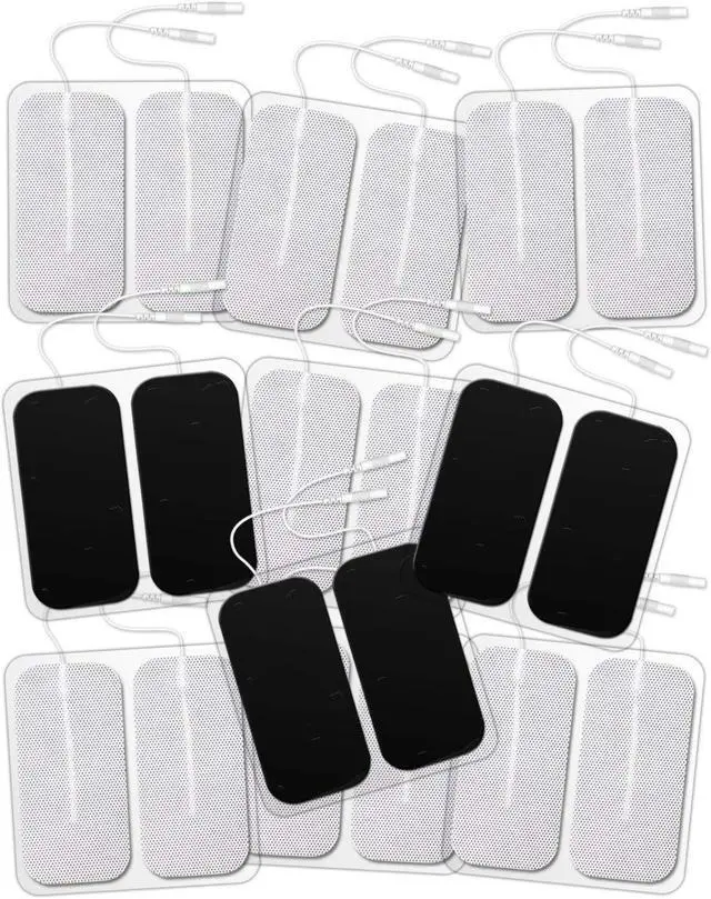 Main image of 20pcs TENS Unit Electrodes 2"x4" RectangularElectrode Pads for TENS Therapy - Self-Adhering, Reusable and Premium Quality