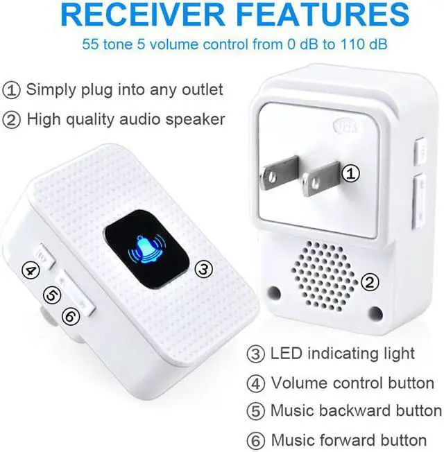 Alt view image 2 of 7 - WIFI Video Doorbell Smart Doorbell 720P HD Security Camera with Chime 8G Memory Storage Real-Time Two-Way Talk and Video Night Vision PIR Motion Detection and App Control for IOS and Android