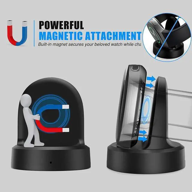 Alt view image 7 of 7 - Galaxy Gear S3 Charger Wireless Replacement Charger Charging Cradle Dock for Samsung Galaxy Gear S3 Classic / Frontier Smart Watch