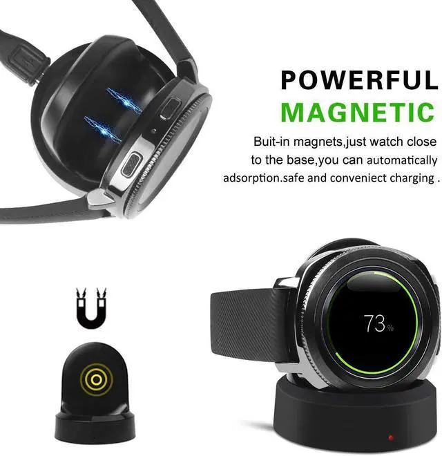 Alt view image 6 of 7 - Samsung Gear Sport Charger Replacement Charging Cradle Charging Dock with USB Charging Cable For Samsung Gear Sport SM-R600