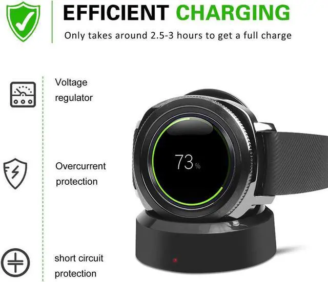Alt view image 3 of 7 - Samsung Gear Sport Charger Replacement Charging Cradle Charging Dock with USB Charging Cable For Samsung Gear Sport SM-R600