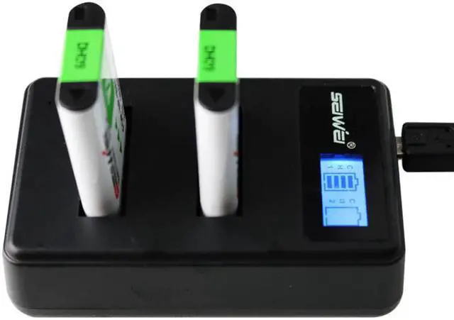 Alt view image 7 of 7 - NP-BX1 Battery (2-Pack) and Rapid Dual Charger for Sony NP-BX1, NP-BX1/M8 and Sony Cyber-shot DSC-HX50V, DSC-HX300, DSC-HX400,DSC-RX1, DSC-RX1R, DSC-RX100