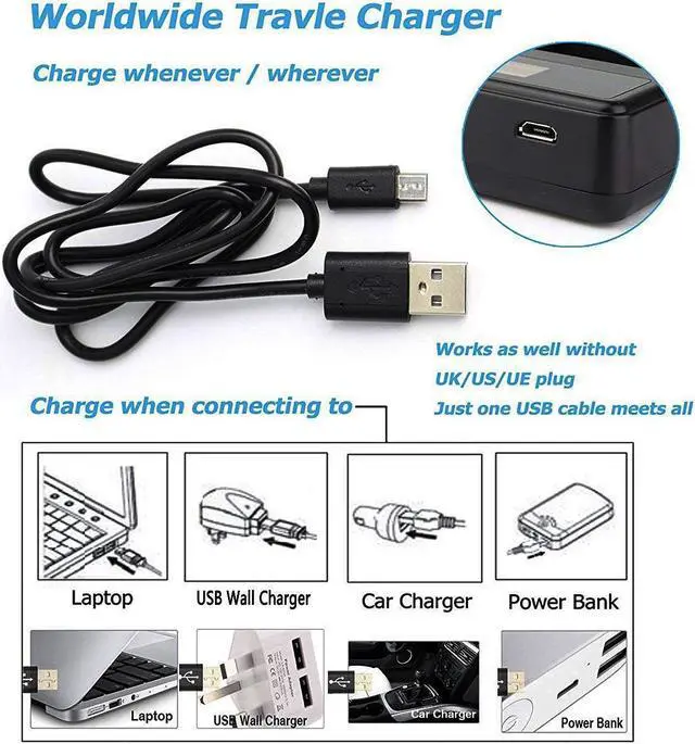 Alt view image 3 of 7 - NP-BX1 Battery (2-Pack) and Rapid Dual Charger for Sony NP-BX1, NP-BX1/M8 and Sony Cyber-shot DSC-HX50V, DSC-HX300, DSC-HX400,DSC-RX1, DSC-RX1R, DSC-RX100