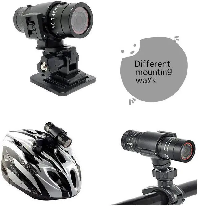 Alt view image 5 of 7 - Mini Sports Camera HD 1080P Action Waterproof Video Camera Mini Bike Motorcycle Helmet Camera Video Recorder Camcorder DVR Video Cam for Climbing Skiing Riding