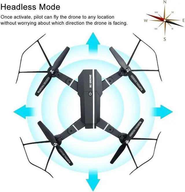 Alt view image 6 of 7 - FPV RC Drone with 720P HD Wi-Fi Camera Live Video Feed 2.4GHz 6-Axis Gyro Quadcopter for Kids Beginners - Altitude Hold One Key Start Foldable Arms Bonus Battery Wide Angle Camera