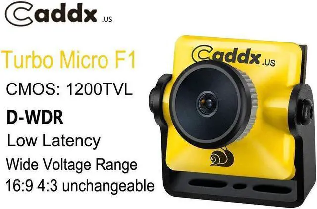 Alt view image 2 of 6 - Caddx FPV Camera Turbo Micro F1 FPV Came 1/3" CMOS Sensor 1200 TVL 2.1mm IR Blocked NTSC DC 5V-40V Wide Voltage for FPV Racing Drone