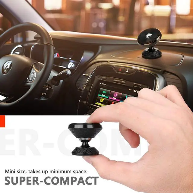 Alt view image 3 of 7 - Magnetic Phone Holder Mount for Car - Universal 360° Rotation Car Phone Mount for iPhone X 8 7 6 Plus, Galaxy S9 S8 Note 8, GPS, Mini Tablet and More