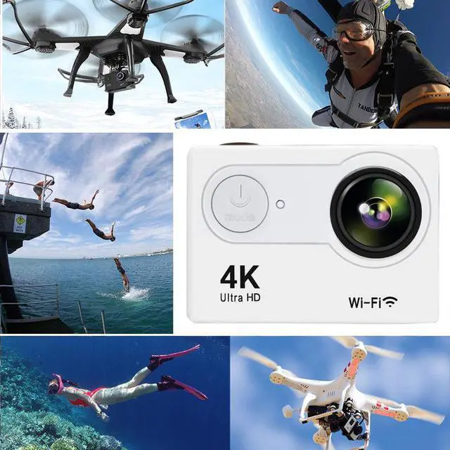 Alt view image 2 of 3 - Digital Action Underwater Waterproof Sports Camera Camcorder Cam Wifi 4K HD 30fps 12MP 170 Degree Wide Angle Remote Control and Helmet Accessories Kit-Waterproof 100ft