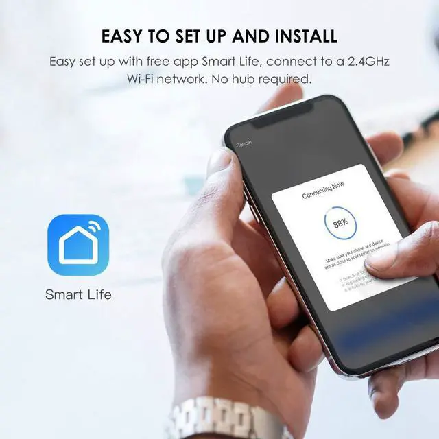 Alt view image 4 of 7 - Smart Plug Mini Outlet Compatible with Amazon Alexa and Google Assistant, Wifi Enabled Remote Control Smart Socket with Timer Function, No Hub Required,White, 4 Pack
