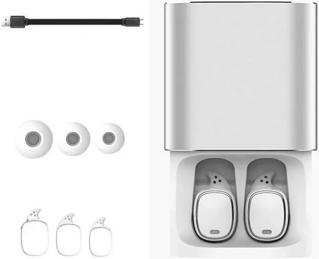 Alt view image 7 of 7 - QCY T1 Pro Touch Control Bluetooth Earphones TWS Mini Wireless Headset Music Earbuds with Microphone Handsfree Calls Noise Cancellin 750mAh charging box