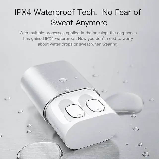 Alt view image 6 of 7 - QCY T1 Pro Touch Control Bluetooth Earphones TWS Mini Wireless Headset Music Earbuds with Microphone Handsfree Calls Noise Cancellin 750mAh charging box