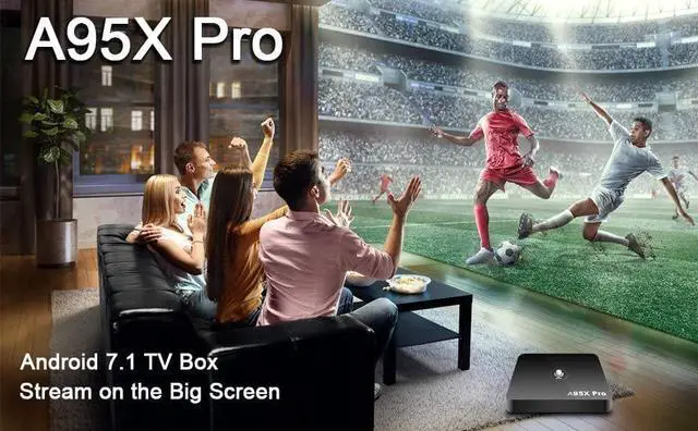 Alt view image 7 of 7 - A95X Pro Google Smart Android 7.1 TV Box Voice Control Remote 2GB RAM 16GB ROM with 4K Ultra HD Smart TV Box 2.4G WiFi Streaming Media Player