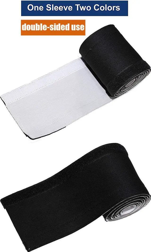 Alt view image 5 of 7 - New Design PREMIUM Cable Management Sleeve Best Cords Organizer System for TV Computer Office Home Entertainment DIY Adjustable Black & White Cord Sleeves Wire Cover Concealer Wrap