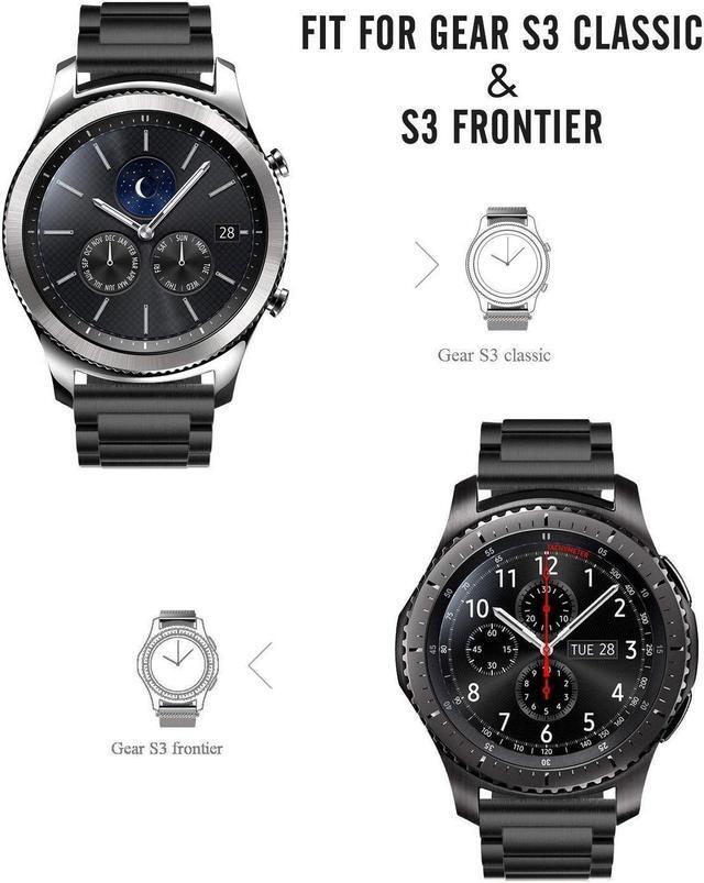 Alt view image 4 of 6 - Samsung Gear S3 Classic Band Gear S3 Frontier Band Premium Solid Stainless Steel Watch Band Link Bracelet Strap for Samsung Gear S3 Classic Gear S3 Frontier sports Smart Watch