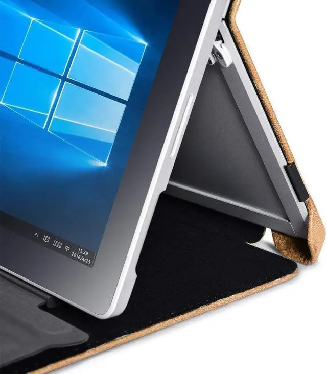 Alt view image 7 of 7 - Surface Pro 4 Case Luxury Series Genuine Leather Folio Cover with Pen Holder Stand for Microsoft Surface Pro 4 12.3 Inch Compatible with Surface Pro 4 2015 / Surface Pro 2017 Original Keyboard