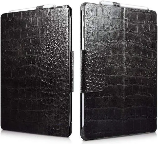 Main image of Surface Pro 4 Case Vintage Series Genuine Leather Folio Cover with Pen Holder Stand for Microsoft Surface Pro 4 2015 / Surface Pro 2017 Original Keyboard