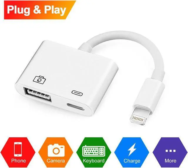 Main image of Lighting to USB Camera Adapter Werleo Lighting to USB 3.0 Female OTG Adapter Cable With USB Power Interface Data Sync Charge Cable For iPhone iPad