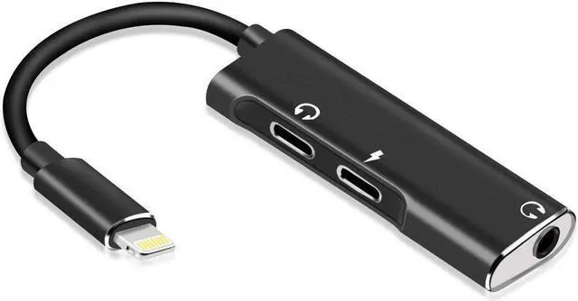 Alt view image 7 of 7 - For iPhone X 8 7 6 Plus Splitter Dual Lightning Adapter Headphone Audio Charger
