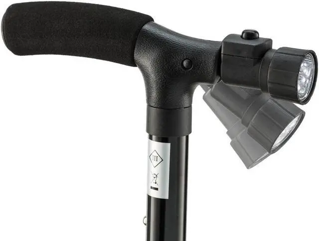 Alt view image 6 of 7 - Folding Cane Walking Stick for Men Women Aluminum Alloy Cushion Handle LED Light