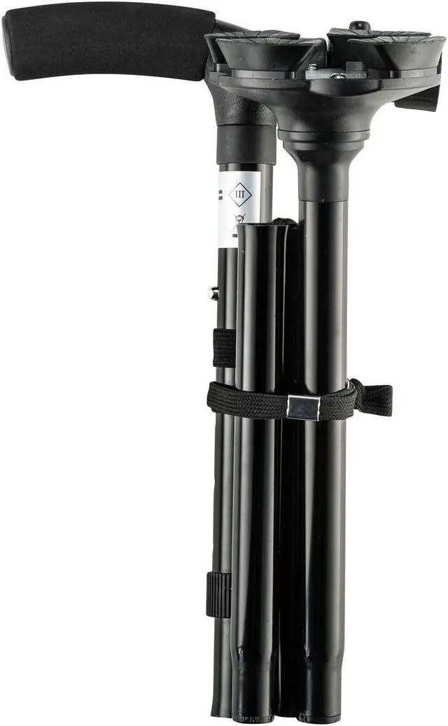 Alt view image 7 of 7 - Folding Cane Walking Stick for Men Women Aluminum Alloy Cushion Handle LED Light