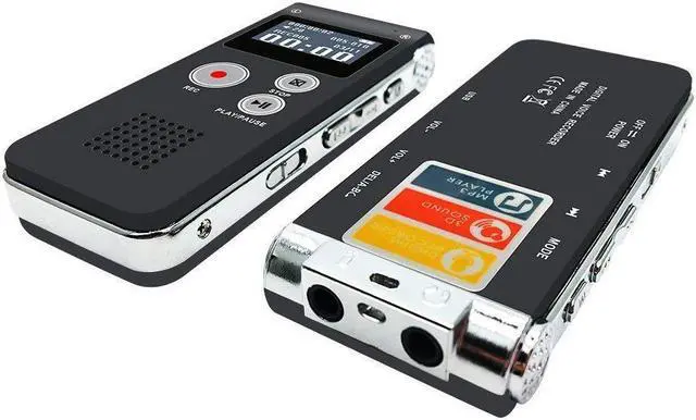 Alt view image 2 of 7 - Digital Voice Recorder 8GB Sound Audio Recorder Dictaphone with USB, MP3 player, DoubleMicrophone, Portable & Rechargeable Digital Voice Activated Recorder for Lectures Meetings