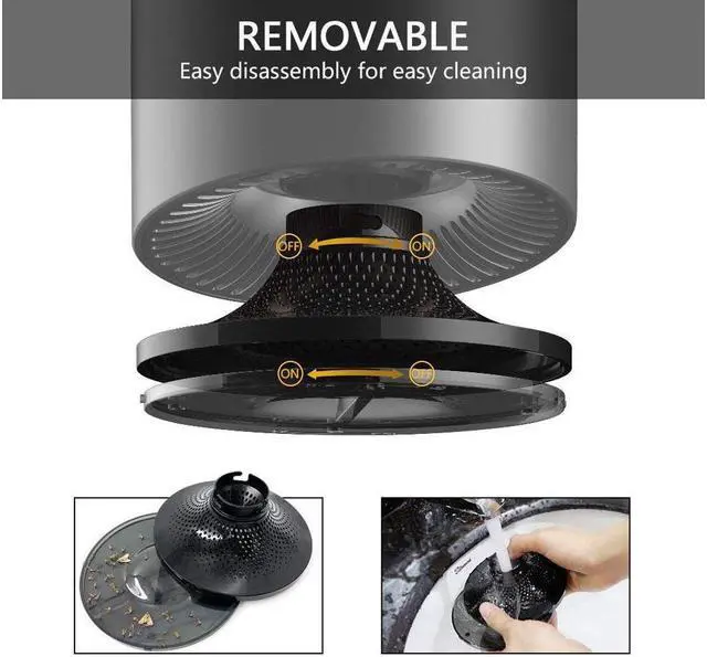Alt view image 7 of 7 - 3 in 1 Air Purifier Air Purifier Filter Smart Mosquito Killer Odor Allergies Eliminator Insect Inhaler Lamp for Smokers sterilization mosquito trapping Dust Mold Home and Pets Air Cleaner Black