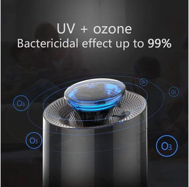 Alt view image 2 of 7 - 3 in 1 Air Purifier Air Purifier Filter Smart Mosquito Killer Odor Allergies Eliminator Insect Inhaler Lamp for Smokers sterilization mosquito trapping Dust Mold Home and Pets Air Cleaner Black